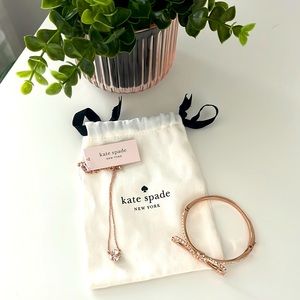 NWT Kate Spade Rose Gold Necklace AND Bracelet!